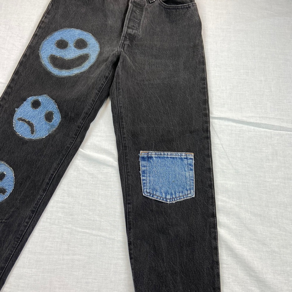 Vintage Levis 17501 Black 26x27 (7M)‎ Jeans High Waisted Custom USA Made - Picture 3 of 11